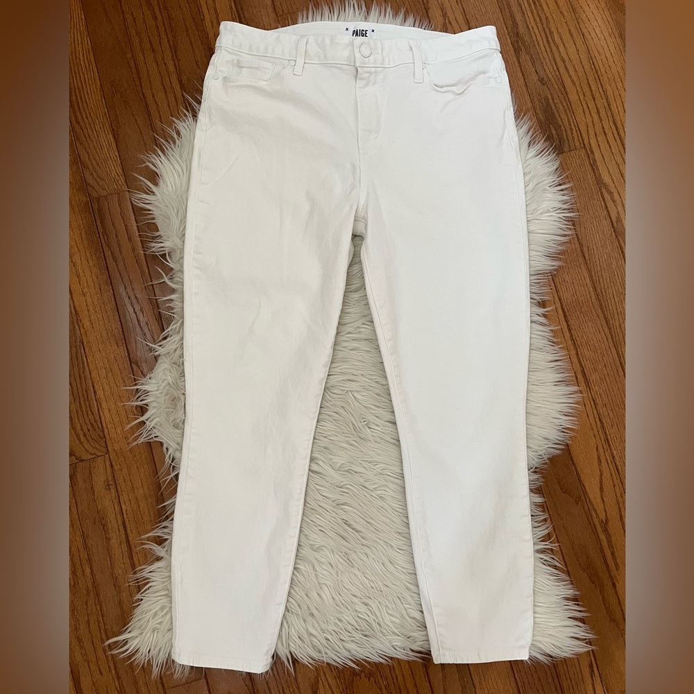 {PAIGE} Hoxton Crop Jeans in White - Women's 32